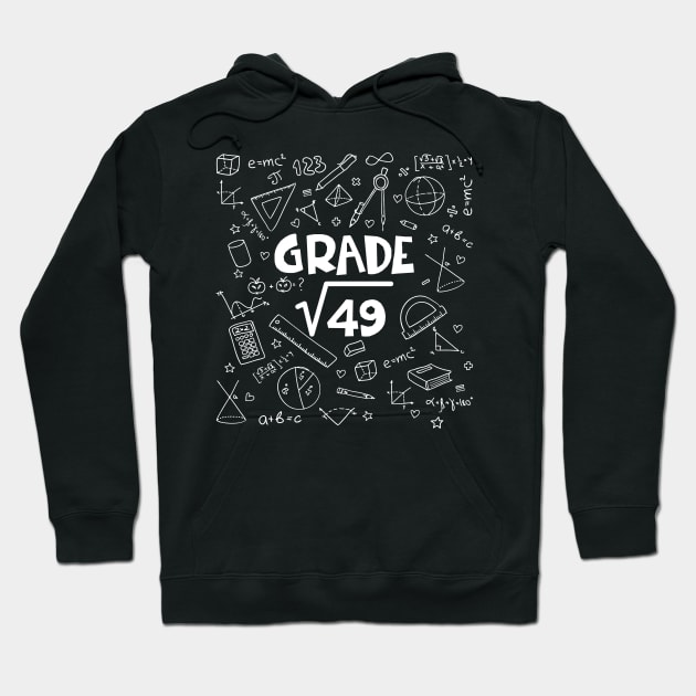 7th Grade Math Square Root Of 49 Back To School Hoodie by Terryeare